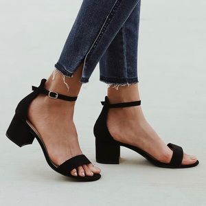 WORN ONCE - Lulu’s Harper Ankle Strap Heels 9